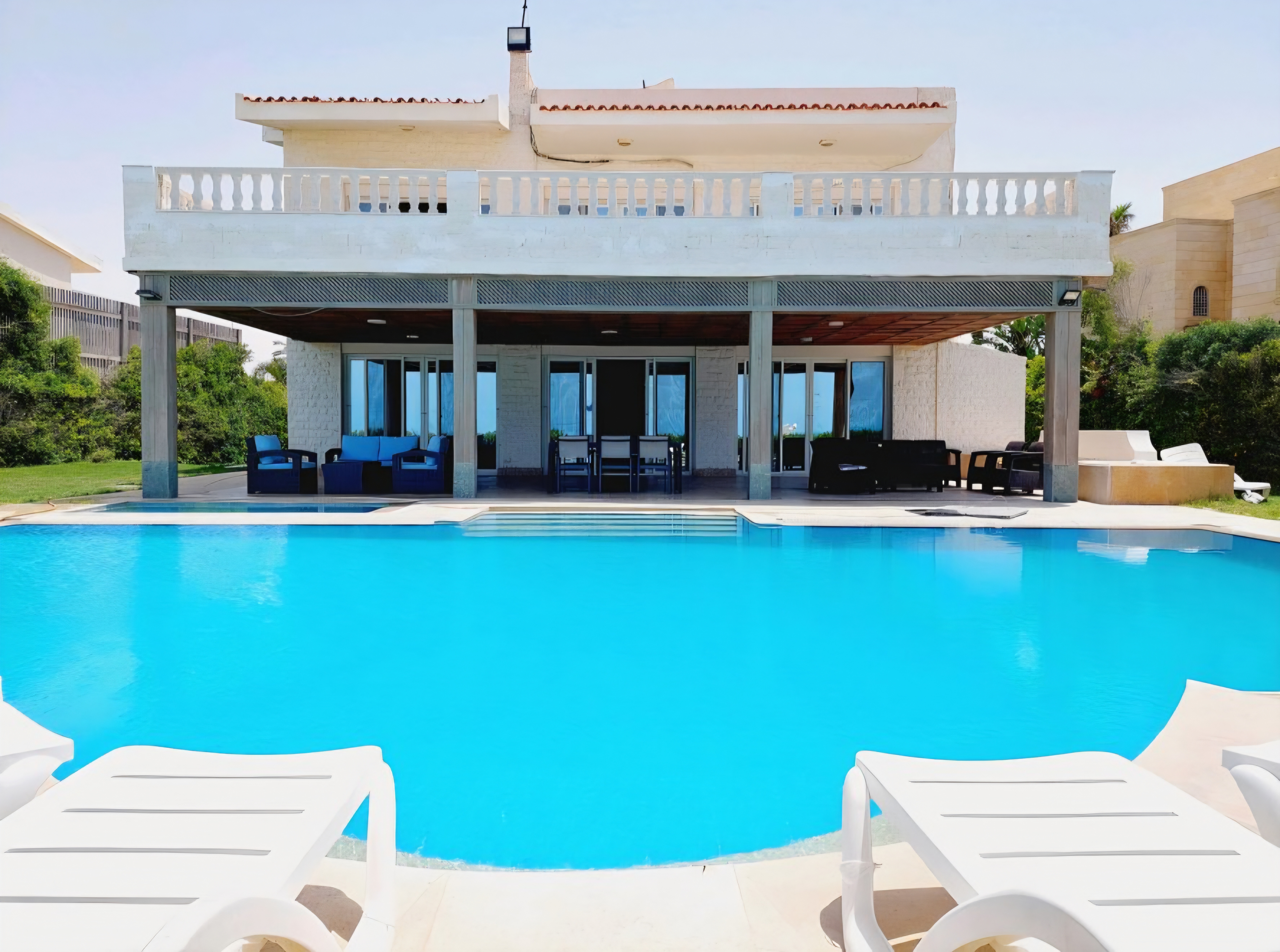 Villa for rent in Marina 5, first row to the sea, with an open panoramic view image 5